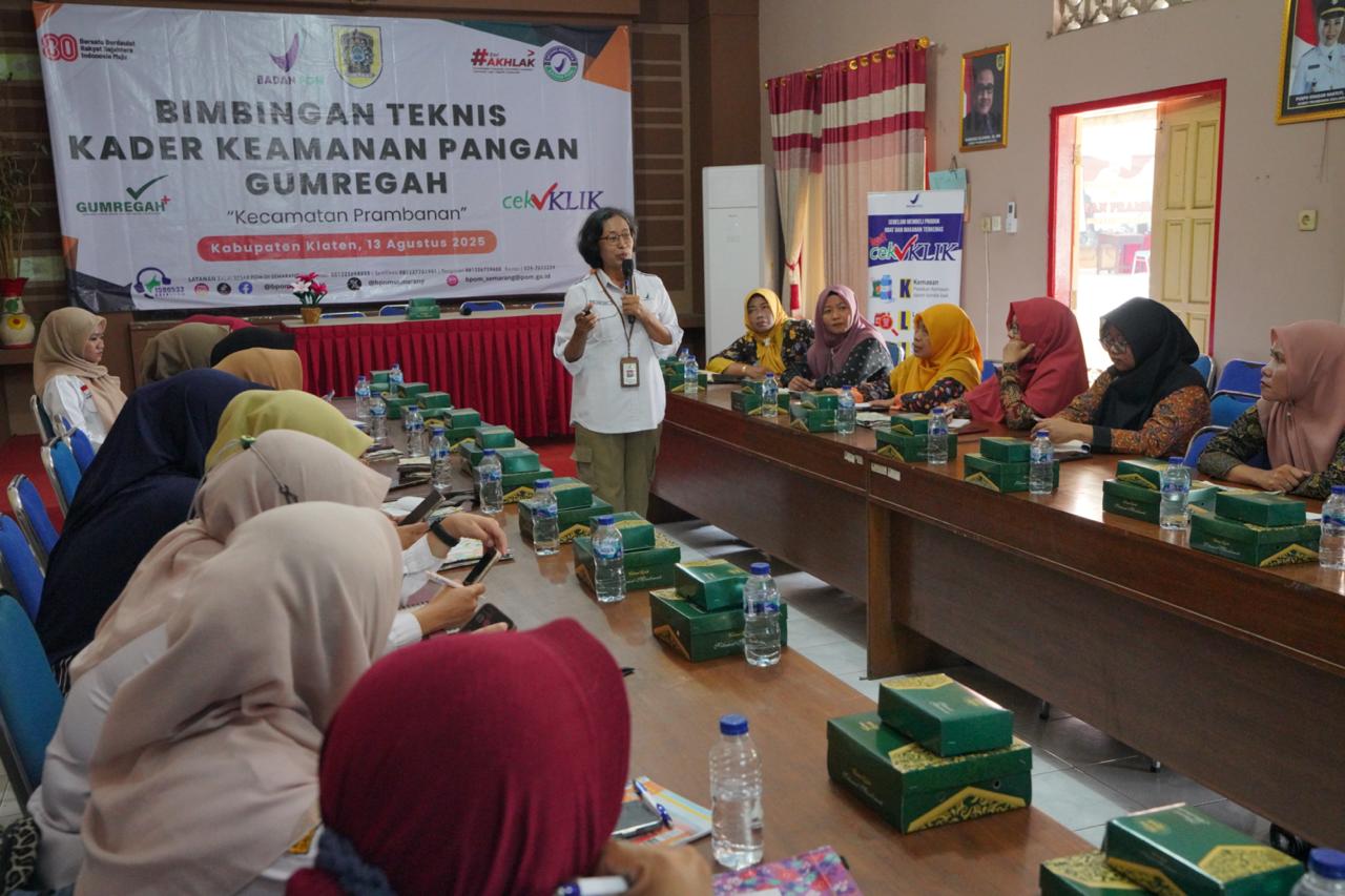 Tingkatkan Kesadaran Masyarakat, BBPOM Gelar Bimtek Kader Keamanan Pangan