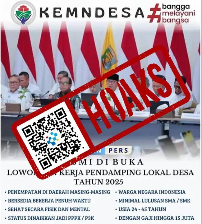 [HOAKS] Tautan WhatsApp Pendaftaran Pendamping Lokal Desa 2025