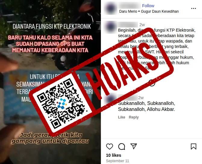 [HOAKS] E-KTP Dipasang GPS untuk Pantau Keberadaan Masyarakat