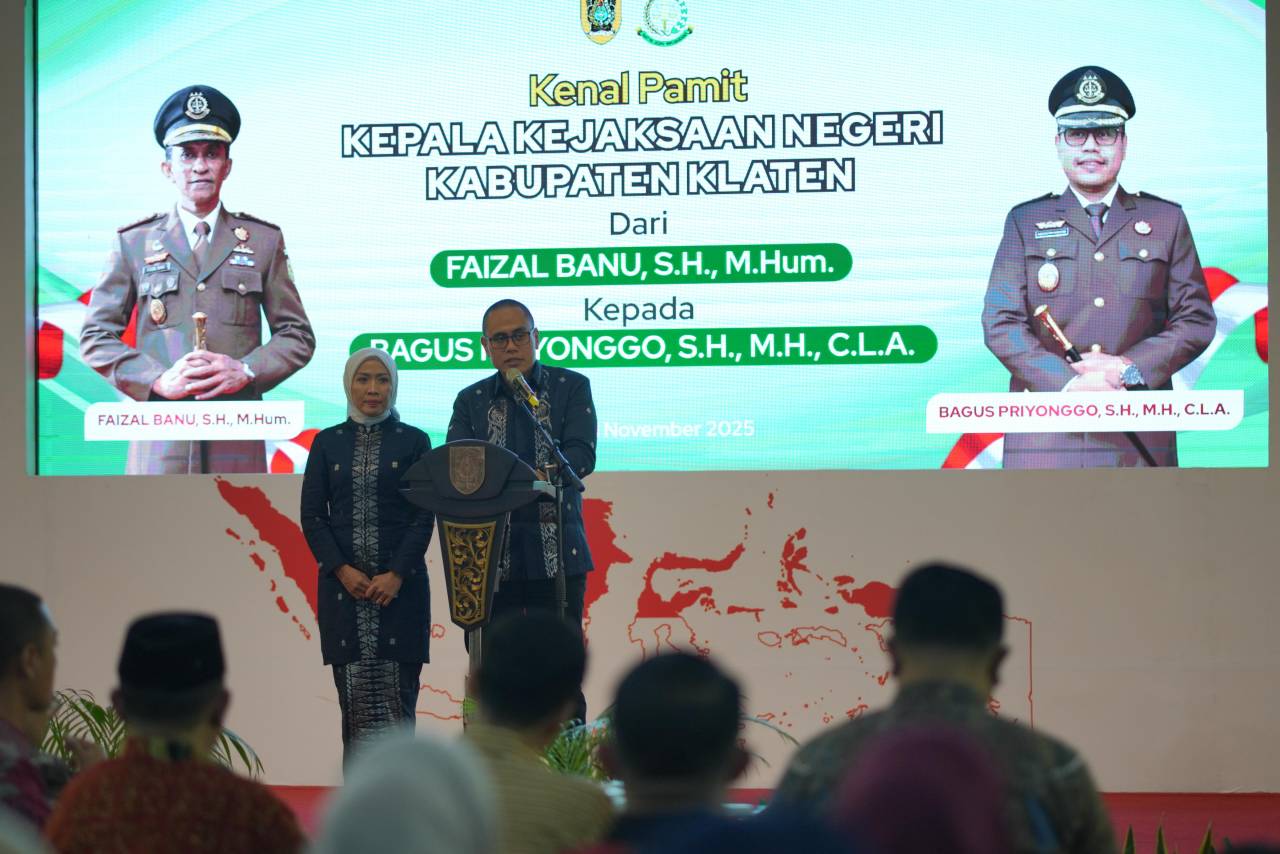 Bagus Priyonggo Resmi Jabat Kajari Klaten, Gantikan Faizal Banu