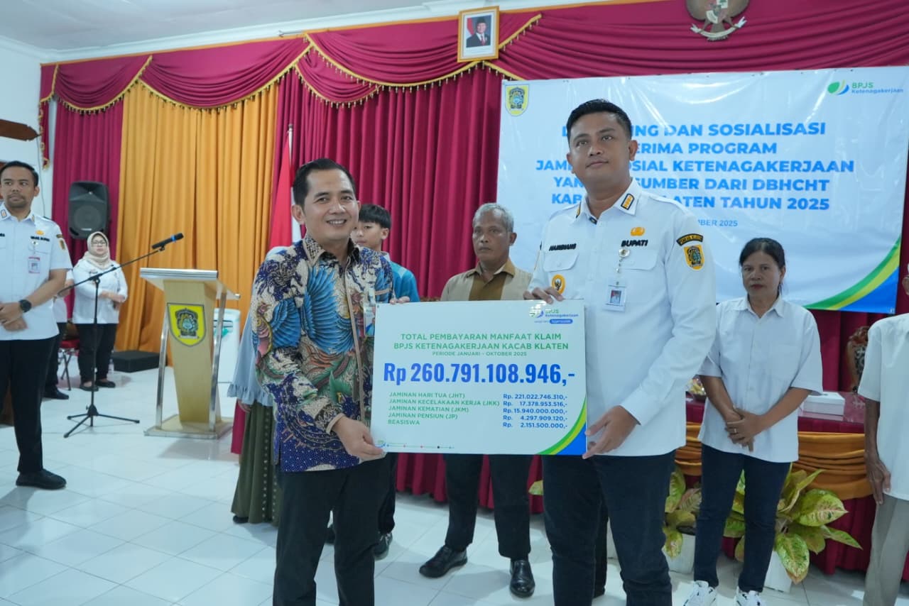 Pemkab Klaten Luncurkan Program Jaminan Sosial Ketenagakerjaan, Sasar 1.875 Buruh Tani Tembakau