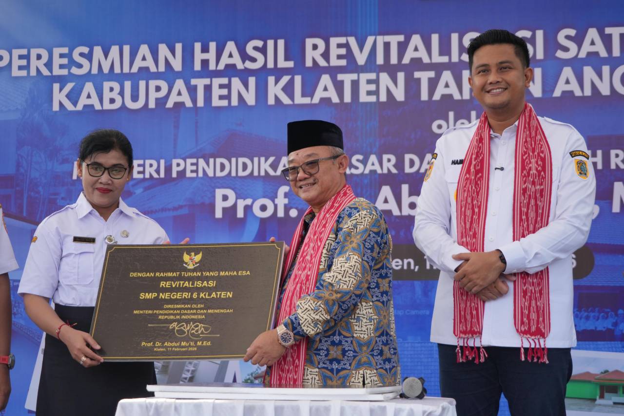 Menteri Abdul Mu’ti Resmikan Hasil Revitalisasi 92 Sekolah Di Klaten