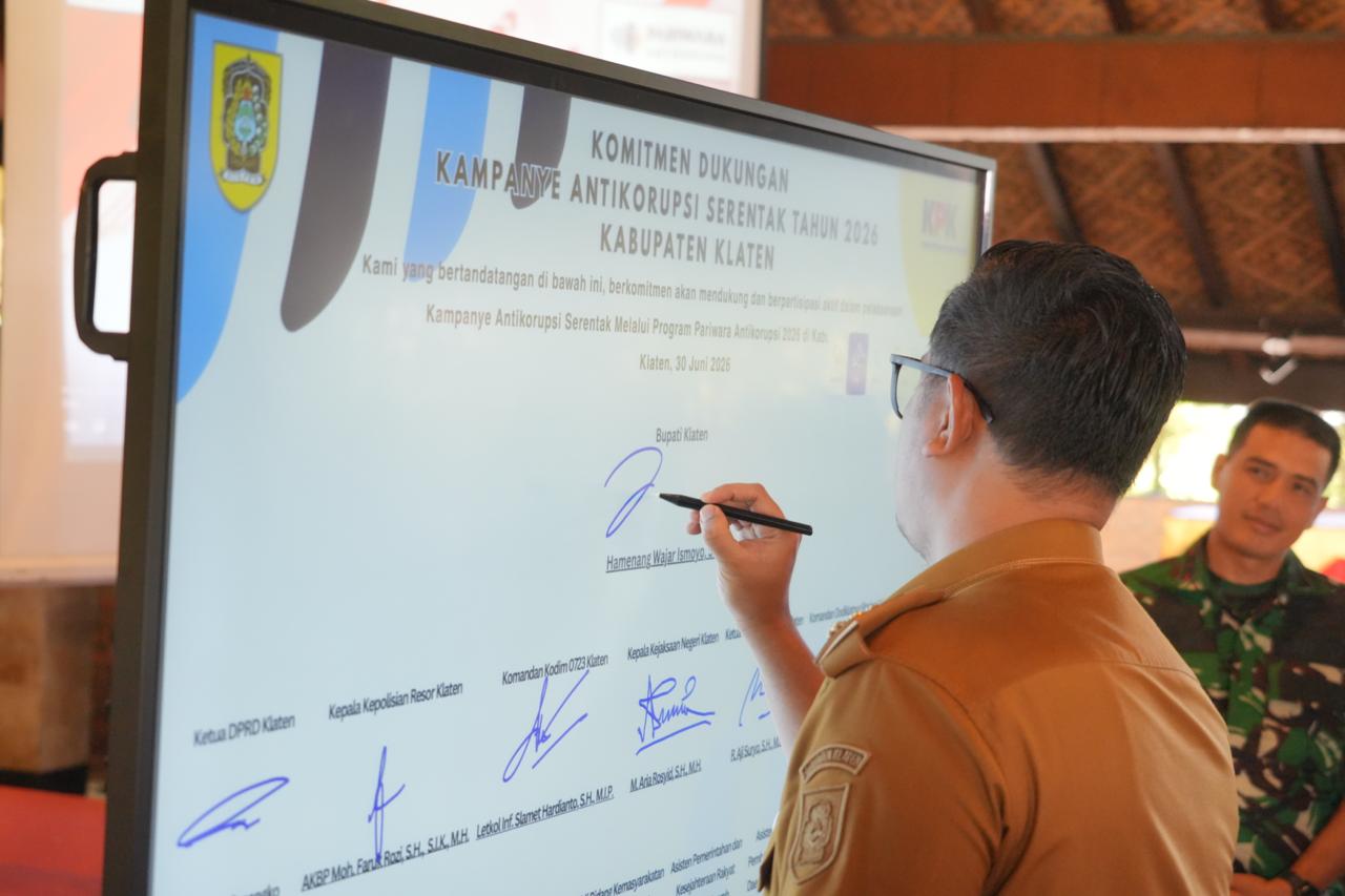 Pariwara Anti-korupsi Dimulai, Pemkab Klaten Tingkatkan Komitmen Bersama