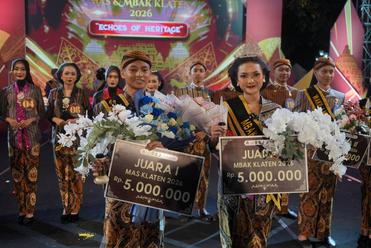 Erlangga Farel dan Aurelia Kayla Raih Gelar Mas dan Mbak Klaten 2026