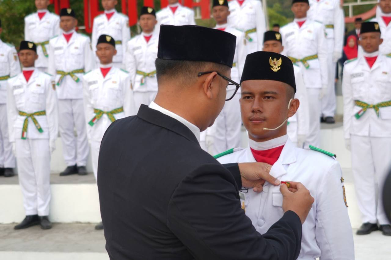 Perdana Digelar di Taman Nyi Ageng Rakit, 70 Paskibraka Klaten Resmi Dikukuhkan